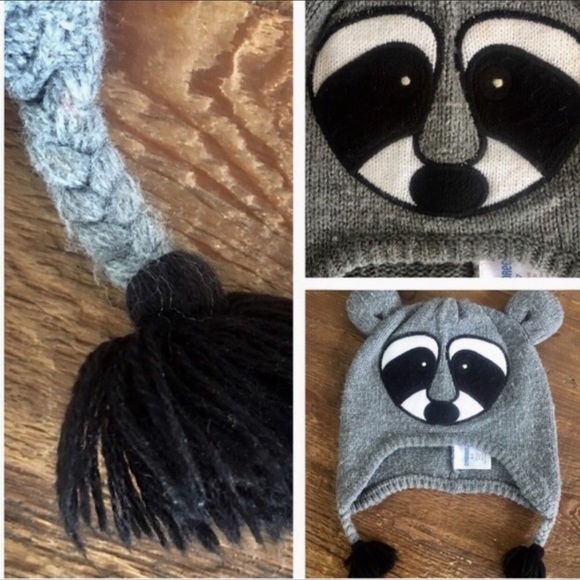 Gymboree raccoon ADORABLE soft warm hat - Picture 2 of 4